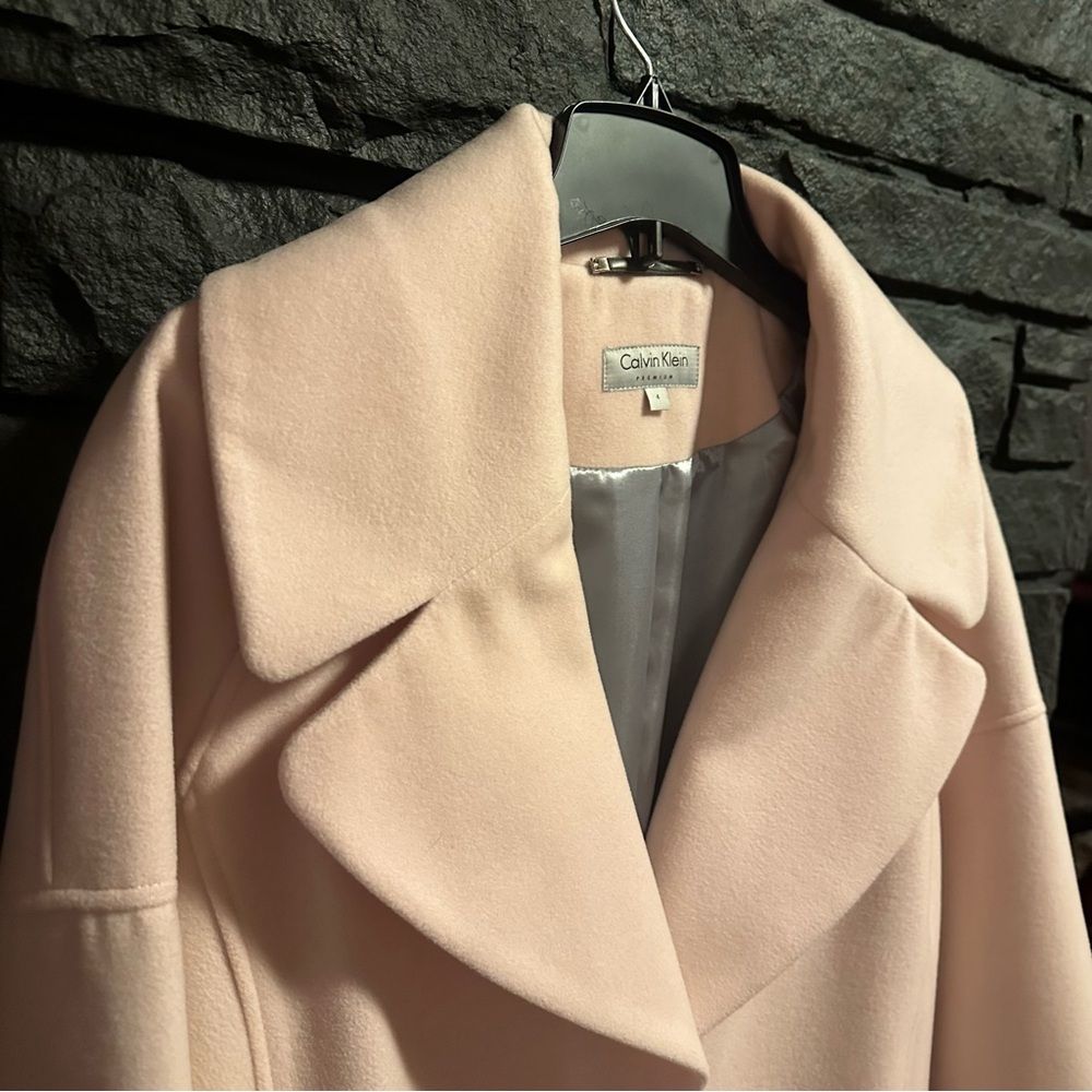 Calvin Klein Light Pink Pea Coat